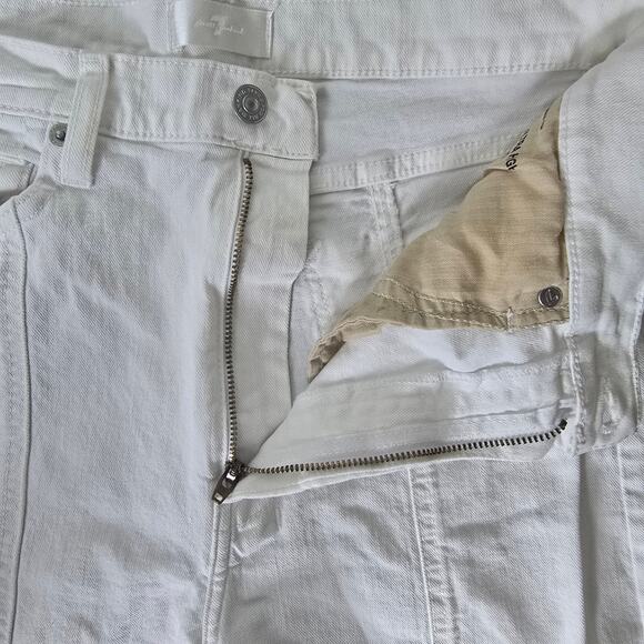 7 For All Mankind Ultra High Rise Dojo Jeans - White - Size 29 - Picture 5 of 10
